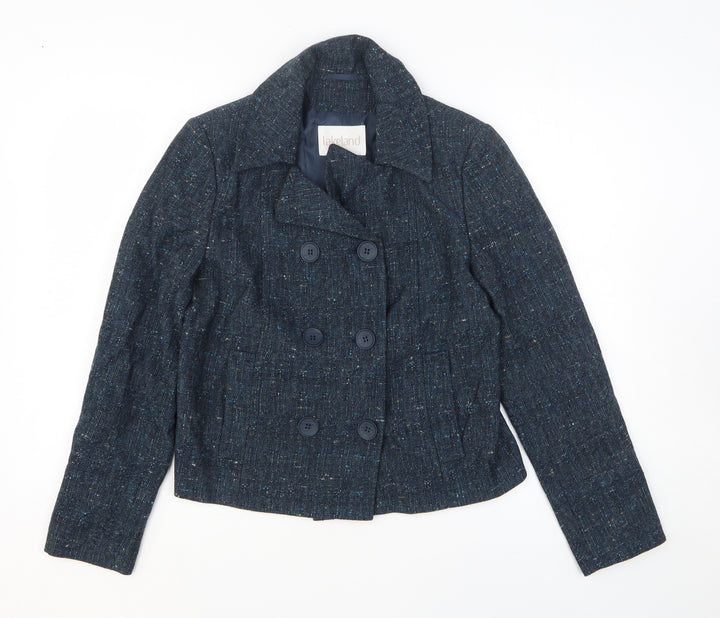 Lakeland Womens Blue Jacket Blazer Size 12 Button