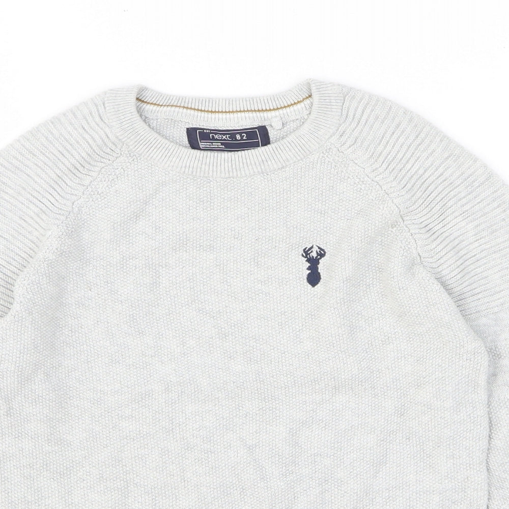NEXT Boys Grey 100% Cotton Pullover Sweatshirt Size 6 Years Pullover