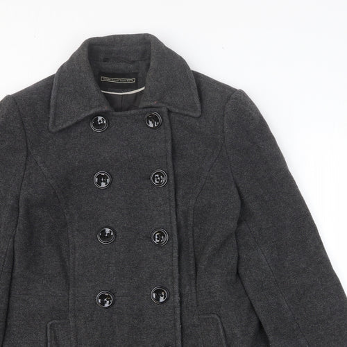 BHS Womens Grey Overcoat Coatigan Size 12