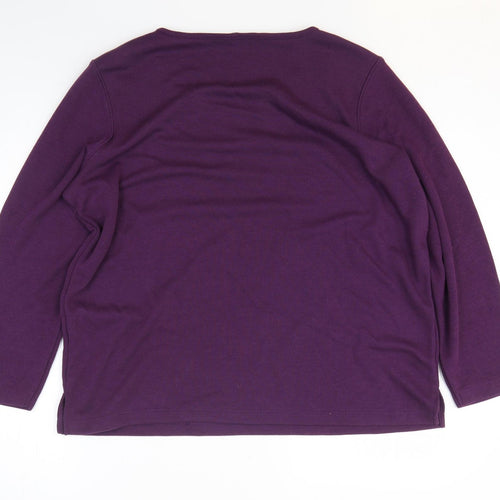 BHS Womens Purple Polyester Pullover Sweatshirt Size L Pullover