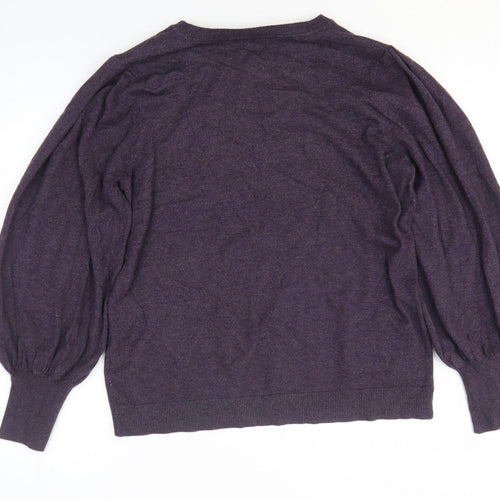 Roman Womens Purple Viscose Pullover Sweatshirt Size 16 Pullover