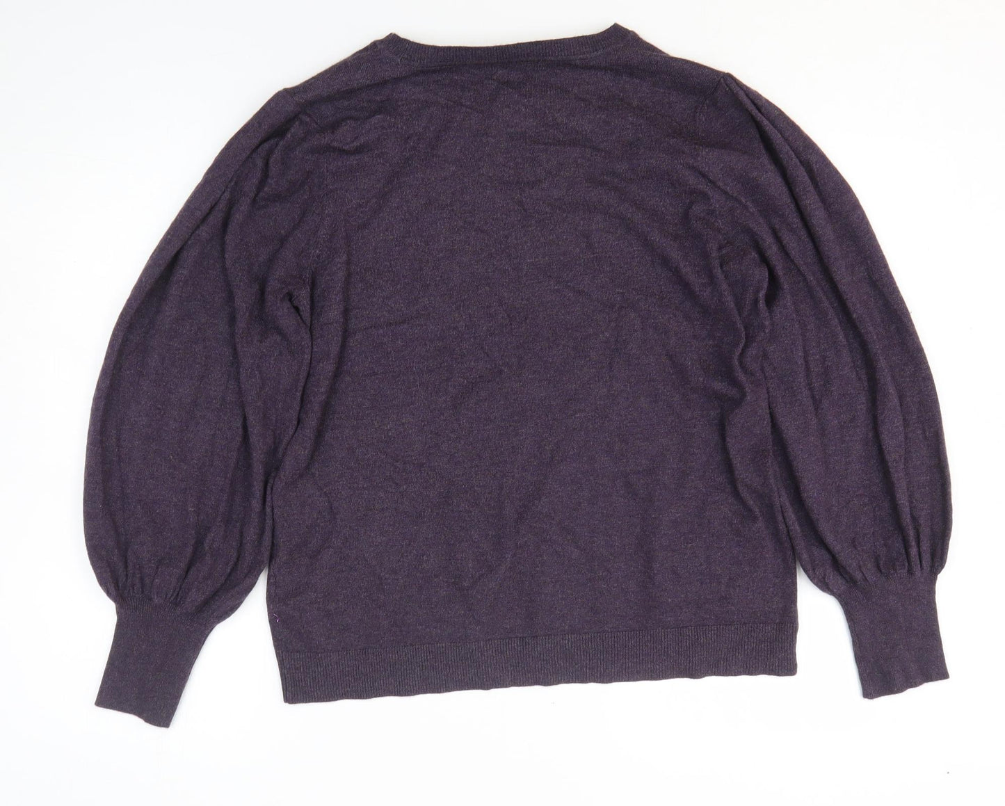 Roman Womens Purple Viscose Pullover Sweatshirt Size 16 Pullover