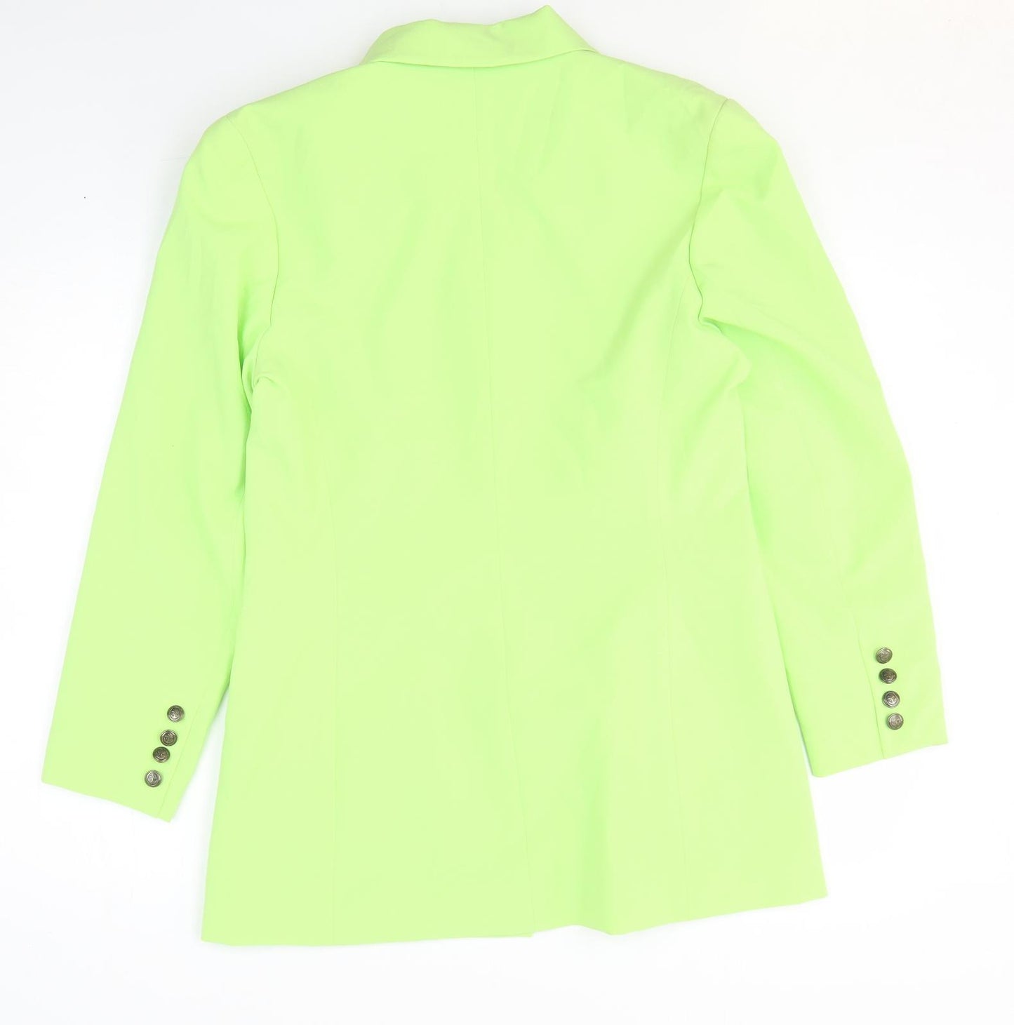 Classic Woman Womens Green Jacket Blazer Size 12 Button