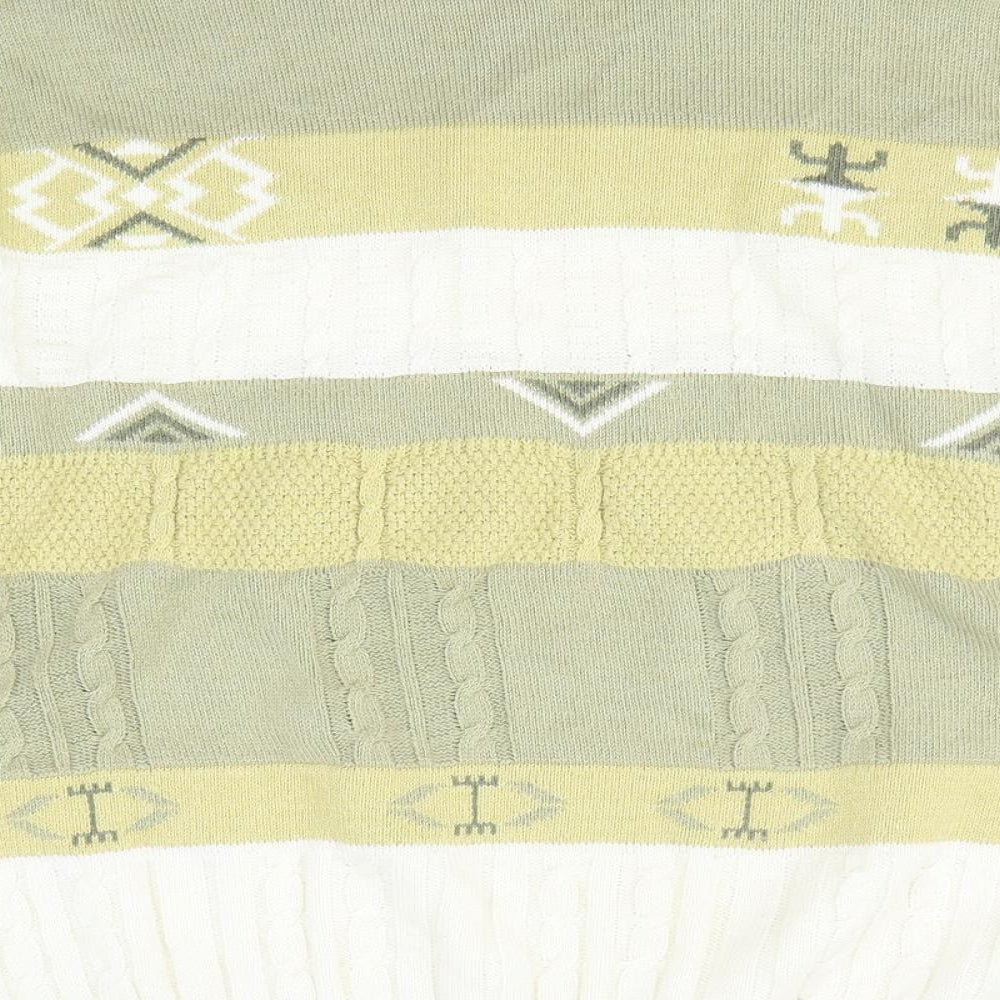 Farah Womens Green Round Neck Cotton Pullover Jumper Size L