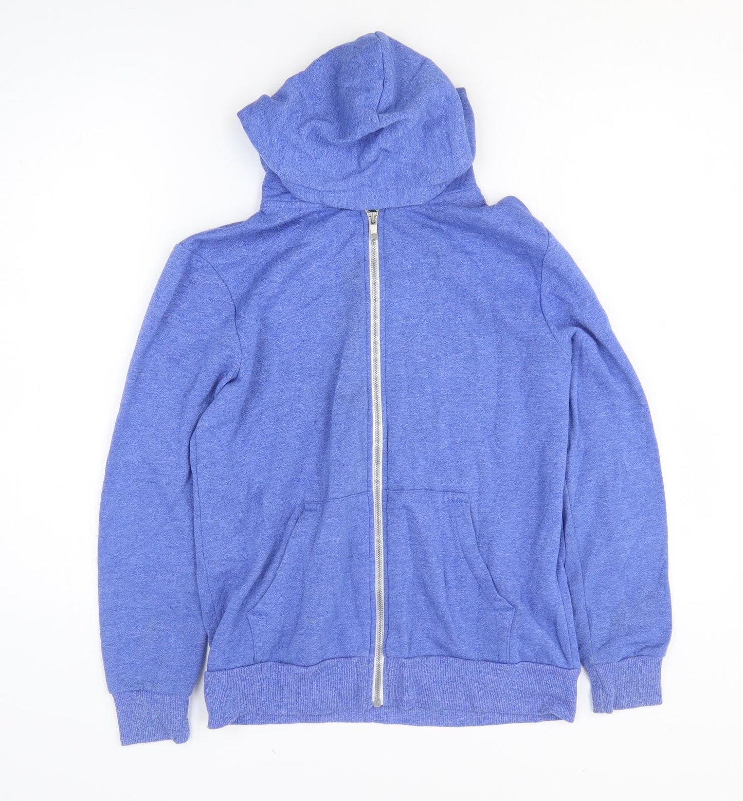 H&M Boys Blue Cotton Full Zip Hoodie Size 10-11 Years Zip
