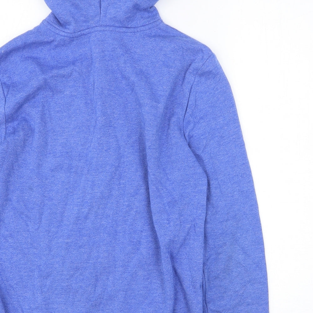 H&M Boys Blue Cotton Full Zip Hoodie Size 10-11 Years Zip