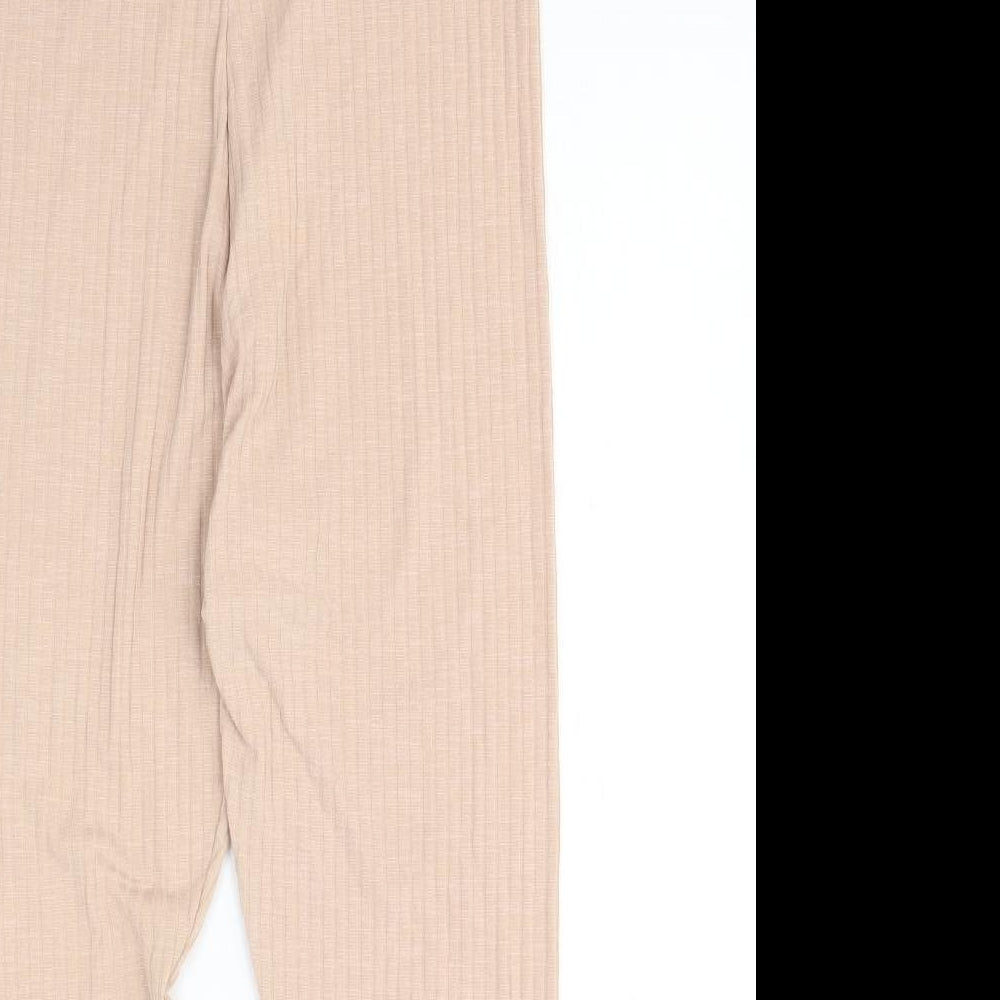 PRETTYLITTLETHING Womens Pink Polyester Jogger Trousers Size 20 L28 in Regular