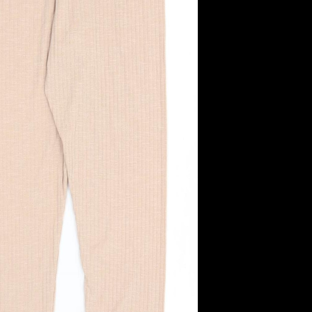 PRETTYLITTLETHING Womens Pink Polyester Jogger Trousers Size 20 L28 in Regular