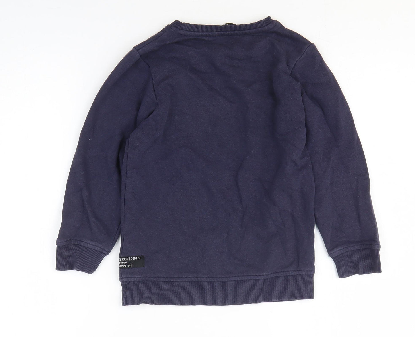George Boys Blue Cotton Pullover Sweatshirt Size 6-7 Years Pullover