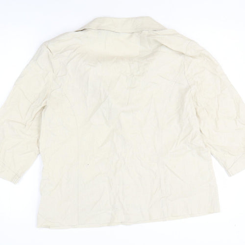 Edinburgh Wool Mill Womens Beige Jacket Size 18 Button