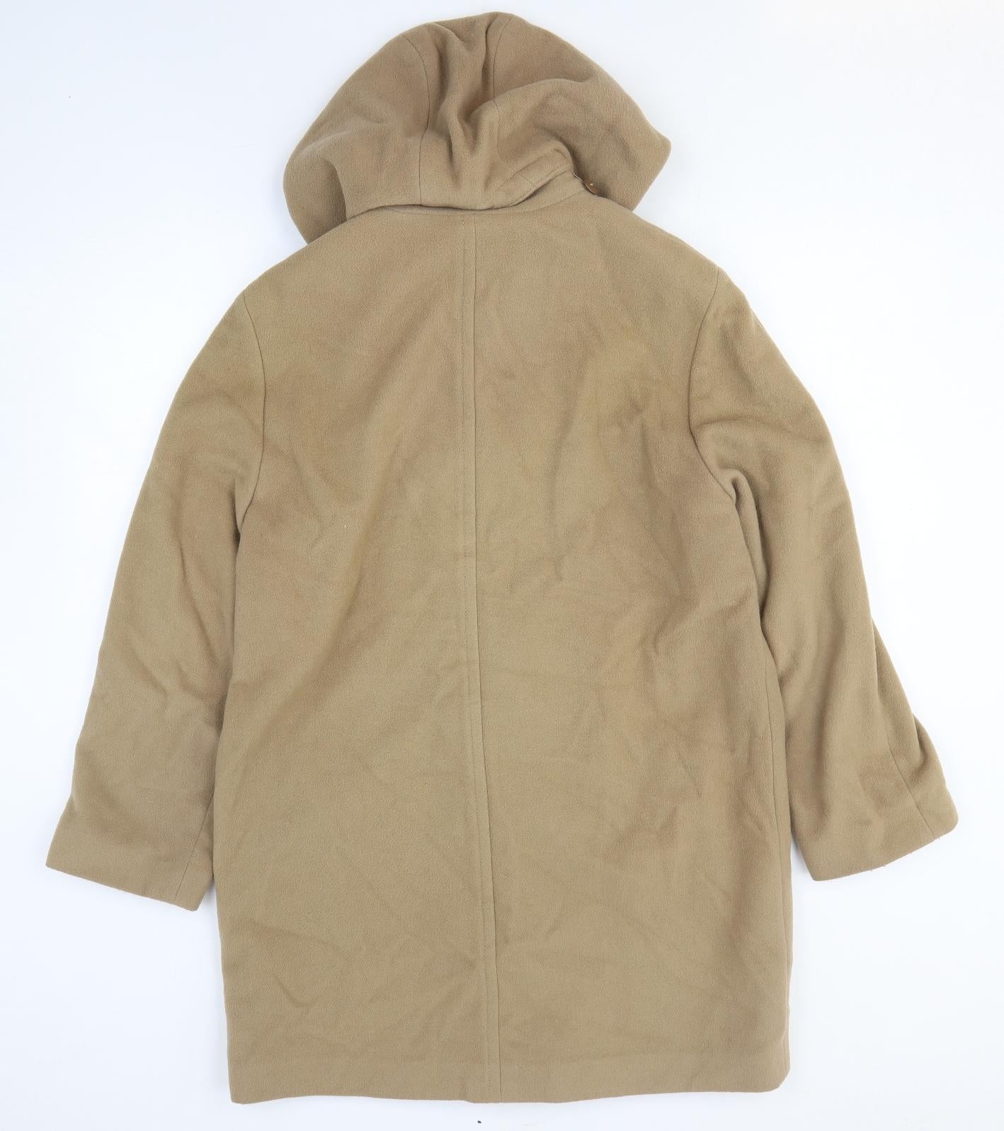 Marks and Spencer Womens Beige Overcoat Coatigan Size 14 Toggle