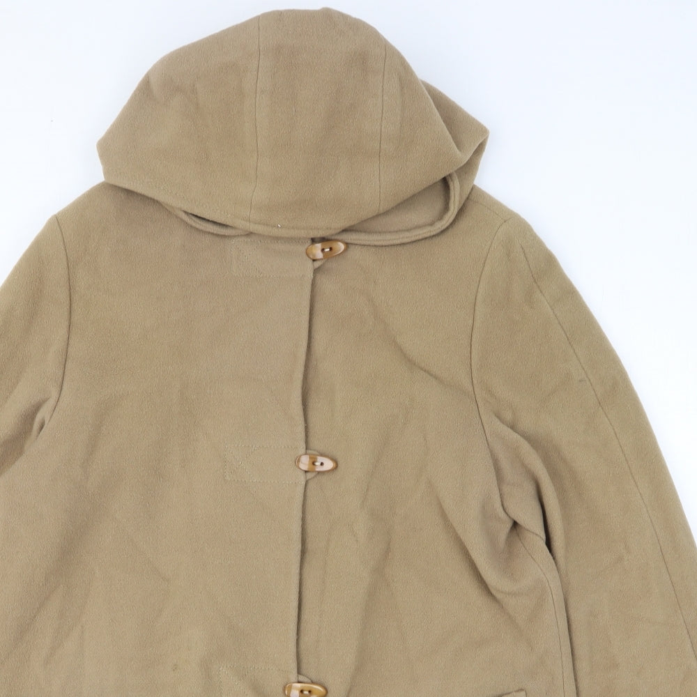 Marks and Spencer Womens Beige Overcoat Coatigan Size 14 Toggle