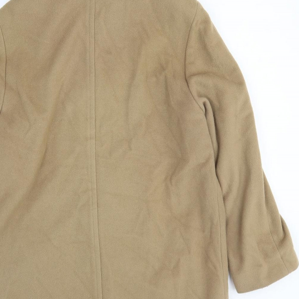 Marks and Spencer Womens Beige Overcoat Coatigan Size 14 Toggle