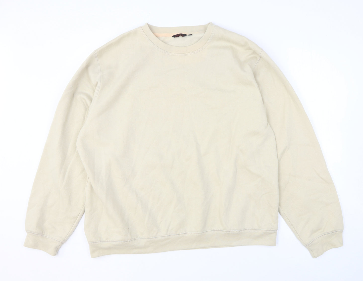 Matalan Mens Beige Polyester Pullover Sweatshirt Size XL