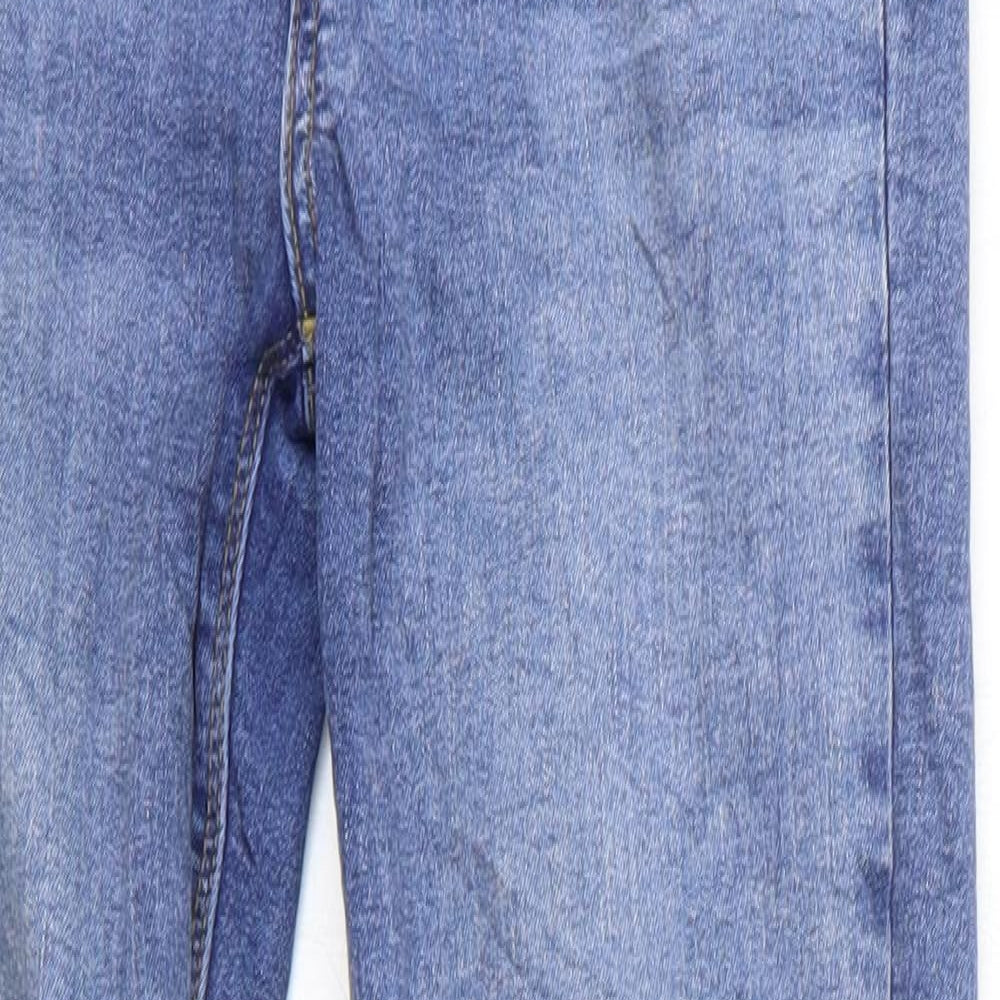 Primark Womens Blue Cotton Skinny Jeans Size 10 L29 in Regular Zip