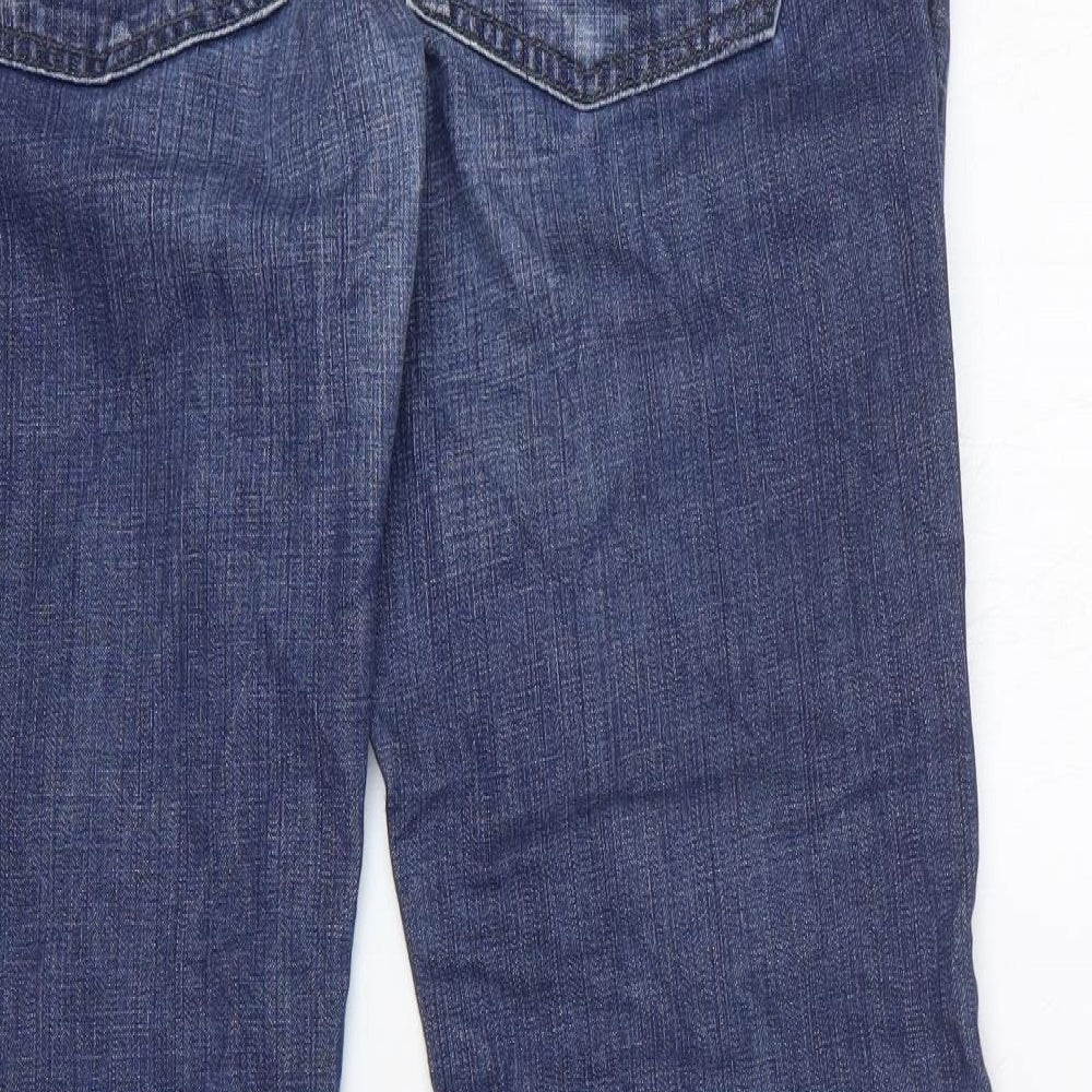 Diesel Mens Blue Cotton Wide-Leg Jeans Size 34 in L30 in Regular Button