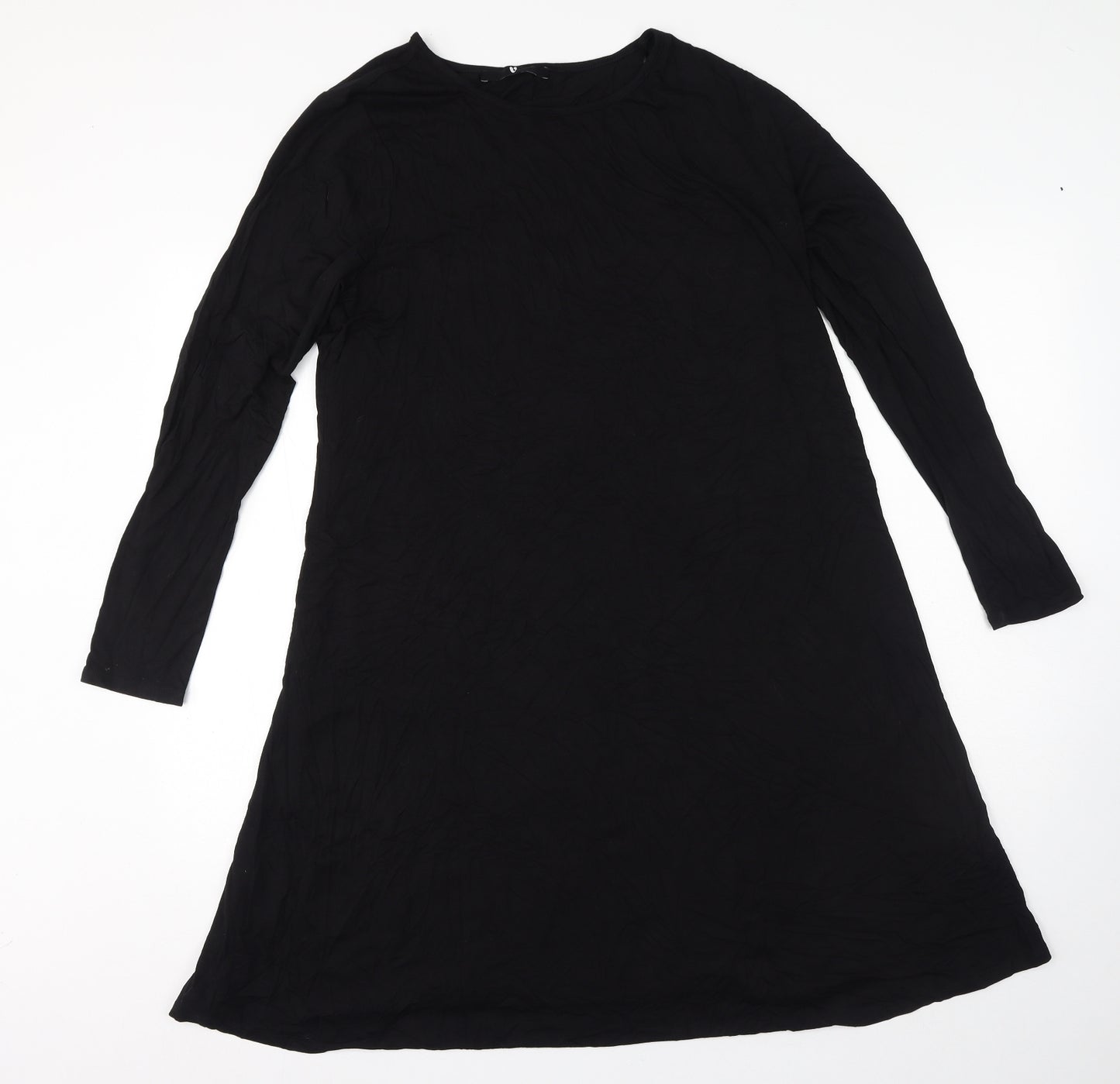 Very Womens Black Viscose A-Line Size 20 Round Neck Pullover