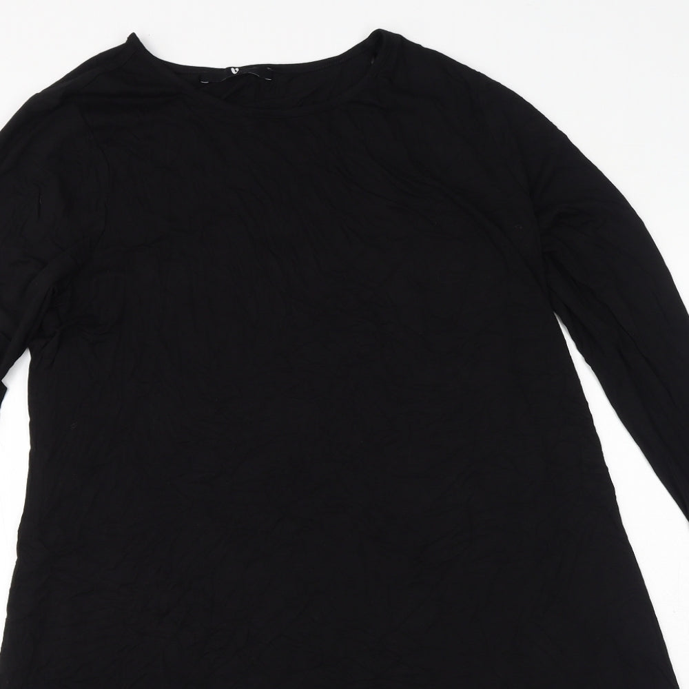 Very Womens Black Viscose A-Line Size 20 Round Neck Pullover