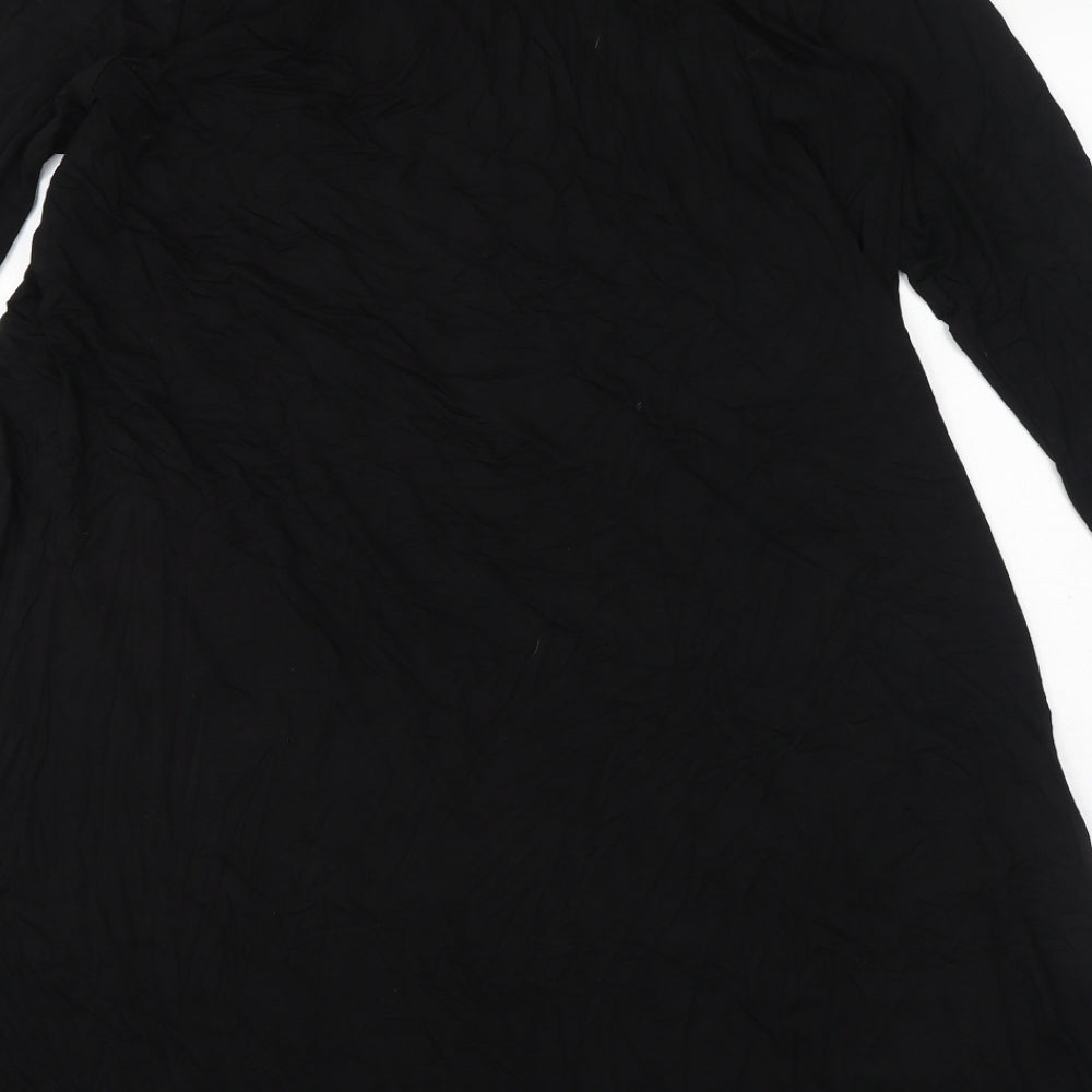 Very Womens Black Viscose A-Line Size 20 Round Neck Pullover