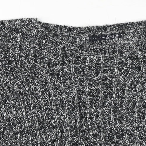 Primark Womens Black Crew Neck Acrylic Pullover Jumper Size 8