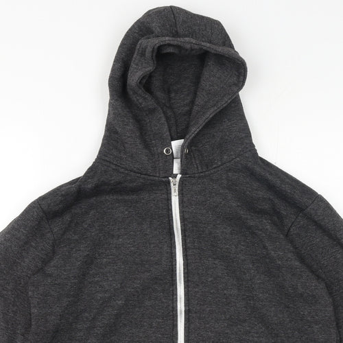 American Authentic Mens Grey High Neck Polyester Full Zip Jumper Size S