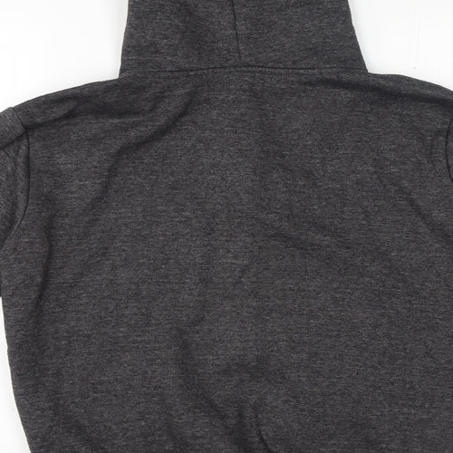 American Authentic Mens Grey High Neck Polyester Full Zip Jumper Size S