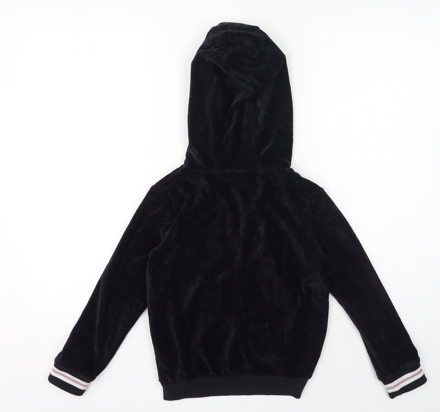 NEXT Girls Black Cotton Pullover Hoodie Size 9 Years Zip