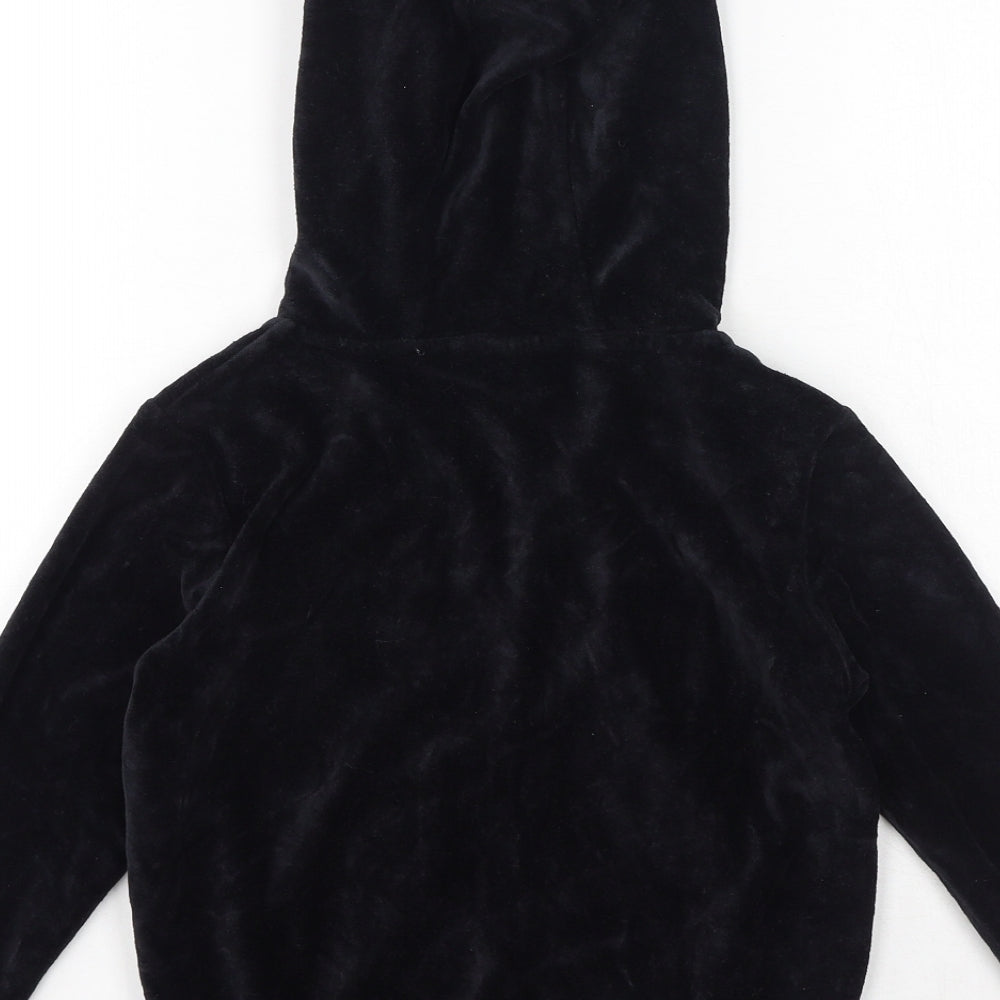 NEXT Girls Black Cotton Pullover Hoodie Size 9 Years Zip