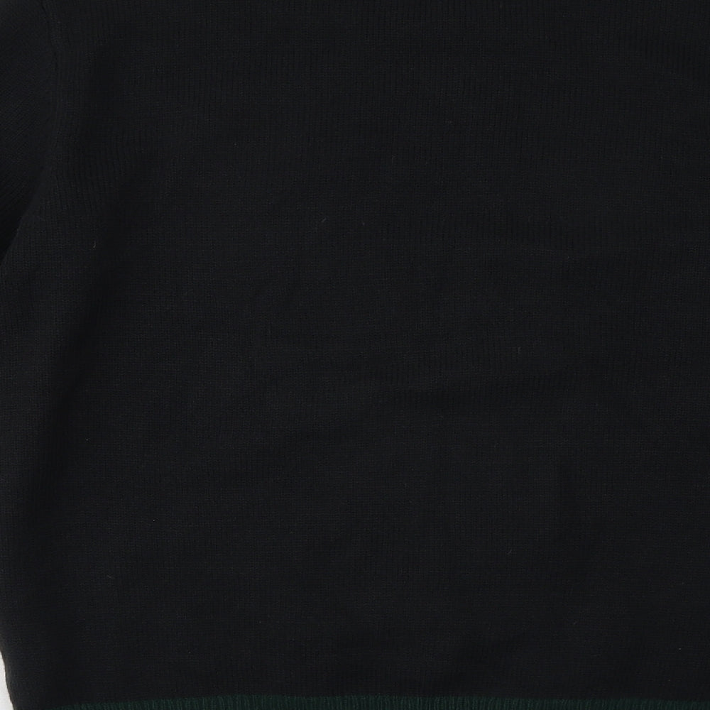 NEXT Womens Black Crew Neck Acrylic Pullover Jumper Size L - UNISEX, Christmas Jumper