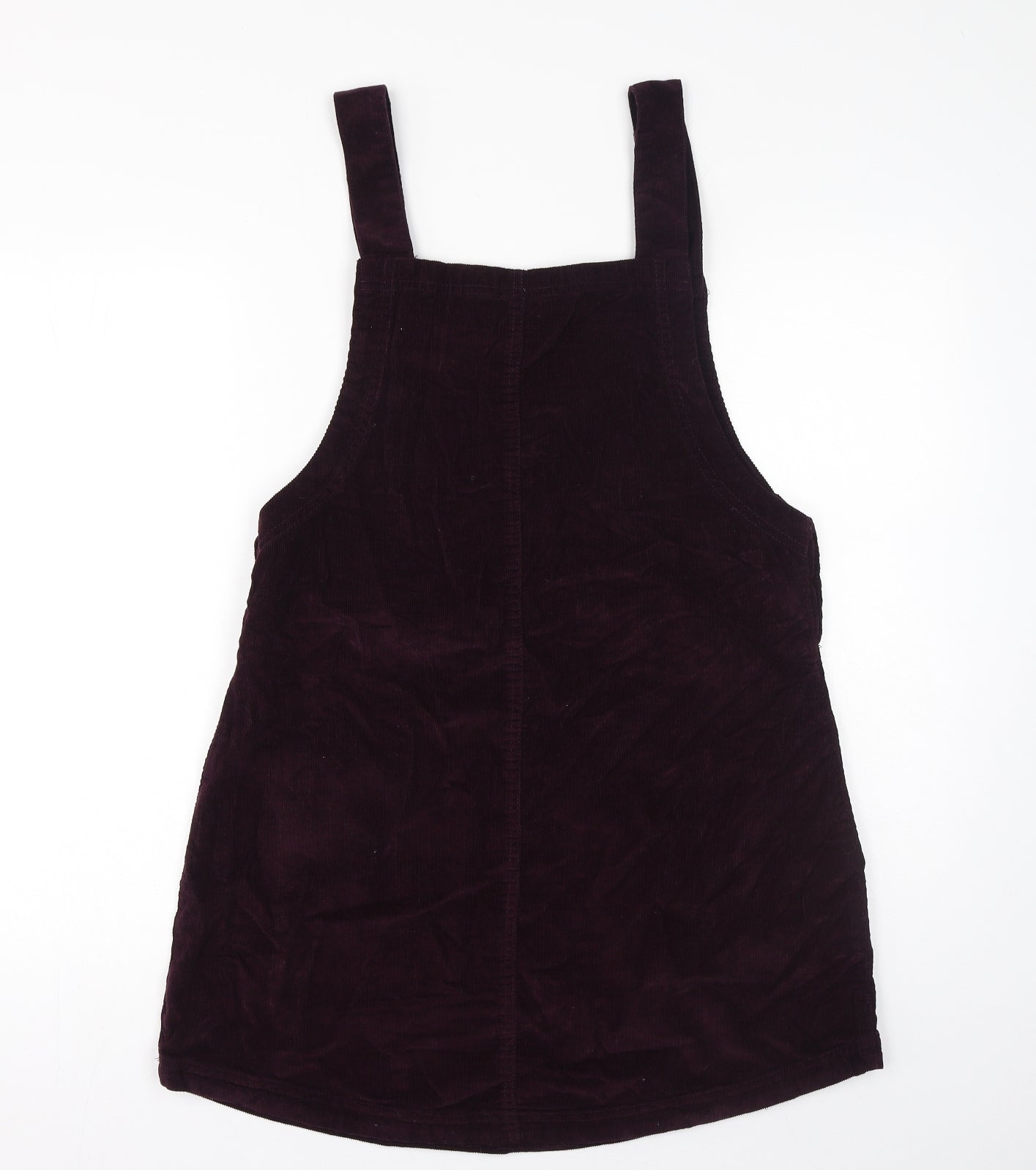 Trespass Womens Purple Cotton Pinafore/Dungaree Dress Size L Square Neck Button - Dungaree/Pinafore, Maroon