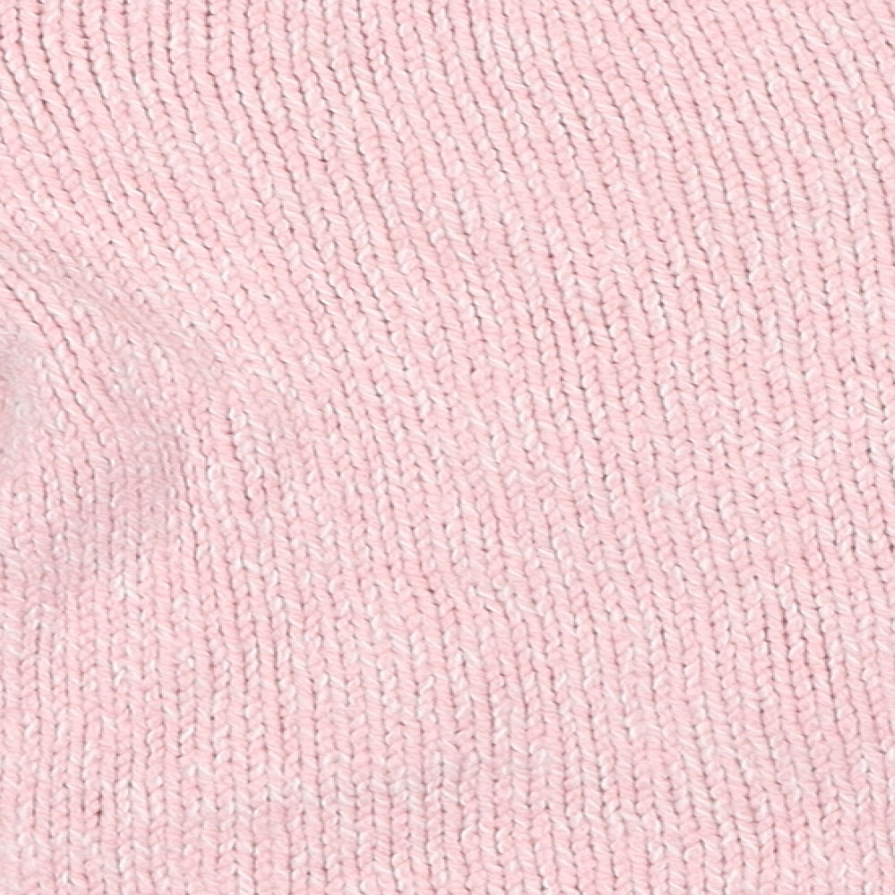 Preworn Girls Pink Crew Neck Acrylic Pullover Jumper Size 2-3 Years Pullover - Bobbles