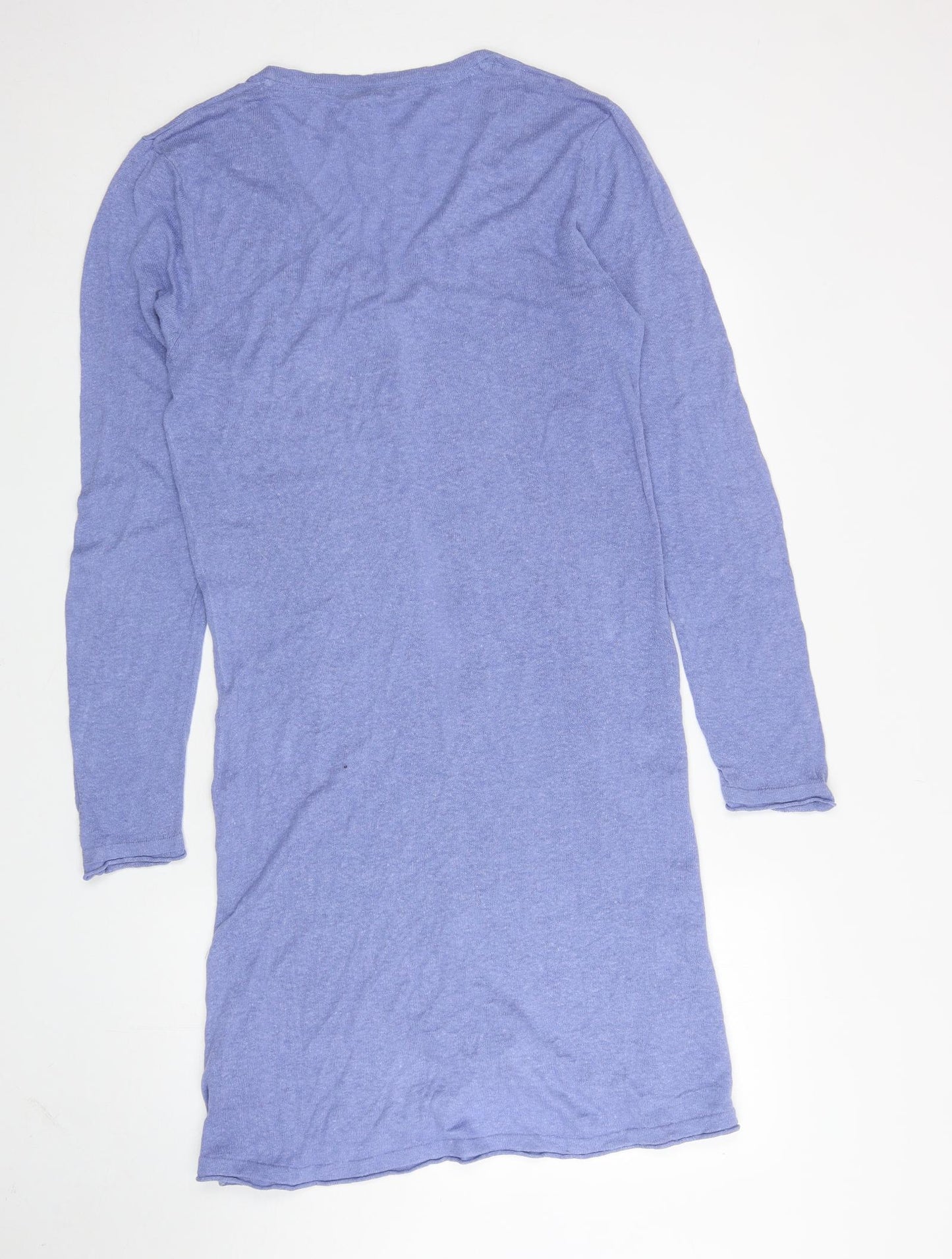 Braintree Womens Blue V-Neck Hemp Cardigan Jumper Size XL