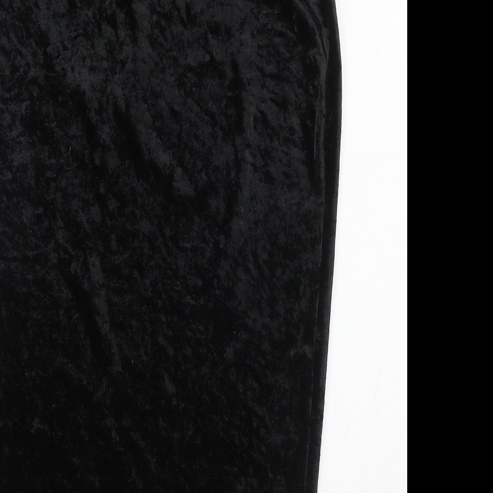 Papaya Womens Black Polyester Straight & Pencil Skirt Size 12