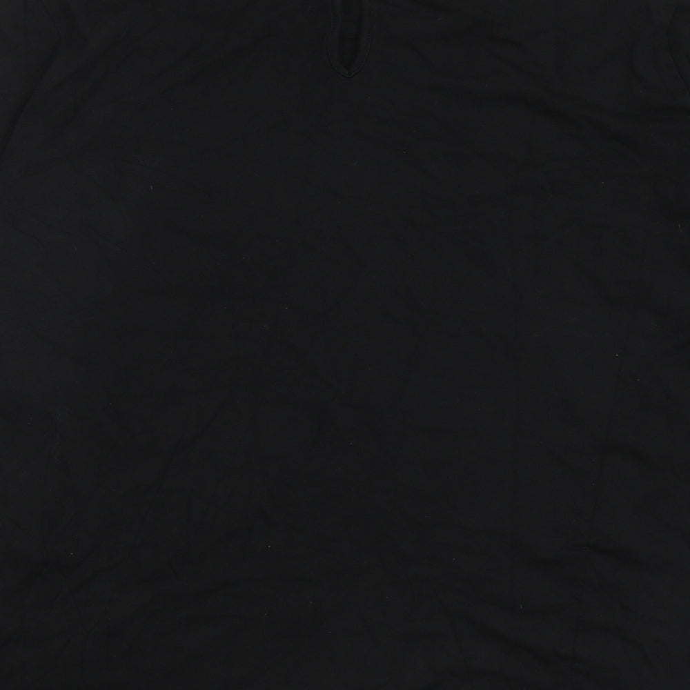 Boden Womens Black Modal Basic T-Shirt Size 16 Boat Neck