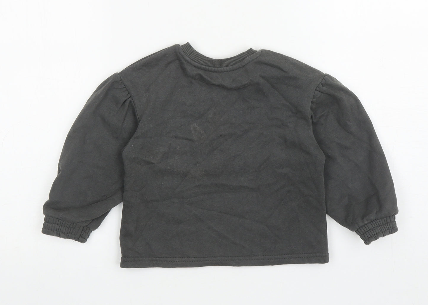 Nutmeg Girls Grey Cotton Pullover Sweatshirt Size 2-3 Years Pullover - Lion