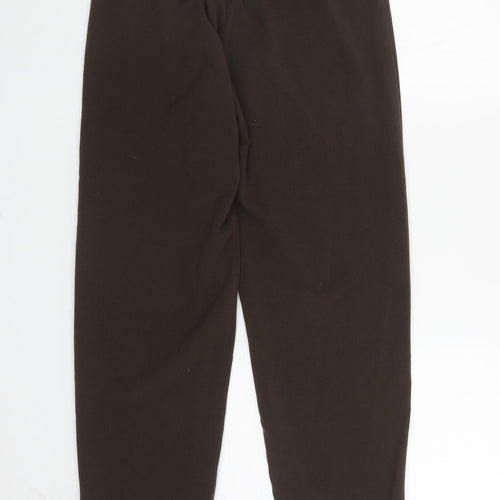Classics Womens Brown Polyester Trousers Size 12 L29 in Regular