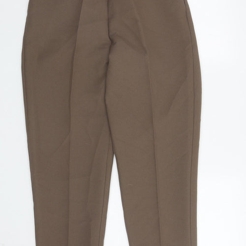 Saira of Manchester Womens Brown Polyester Carrot Trousers Size 16 L27 in Regular