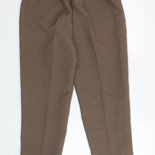 Saira of Manchester Womens Brown Polyester Carrot Trousers Size 16 L27 in Regular
