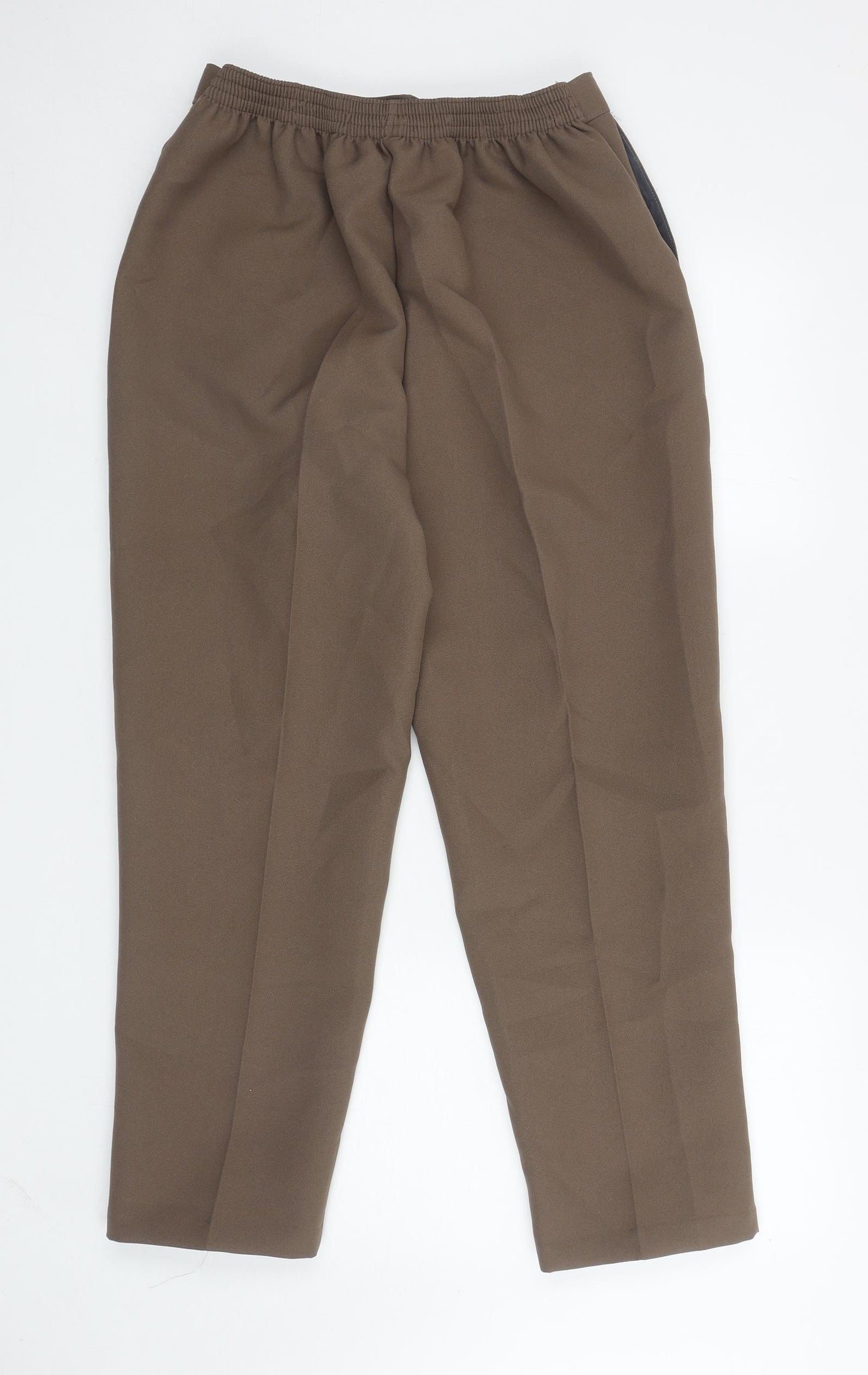 Saira of Manchester Womens Brown Polyester Carrot Trousers Size 16 L27 in Regular