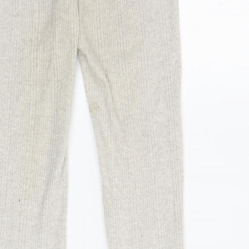 Pull & Bear Womens Beige Acrylic Sweatpants Trousers Size S L30.5 in Regular - Ribbed
