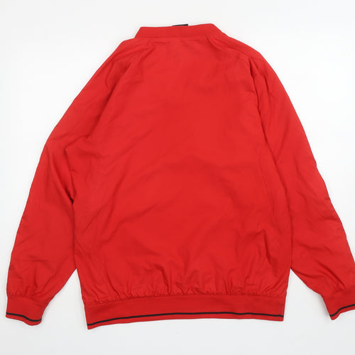 Nike Mens Red Polyester Basic Casual Size M V-Neck Pullover