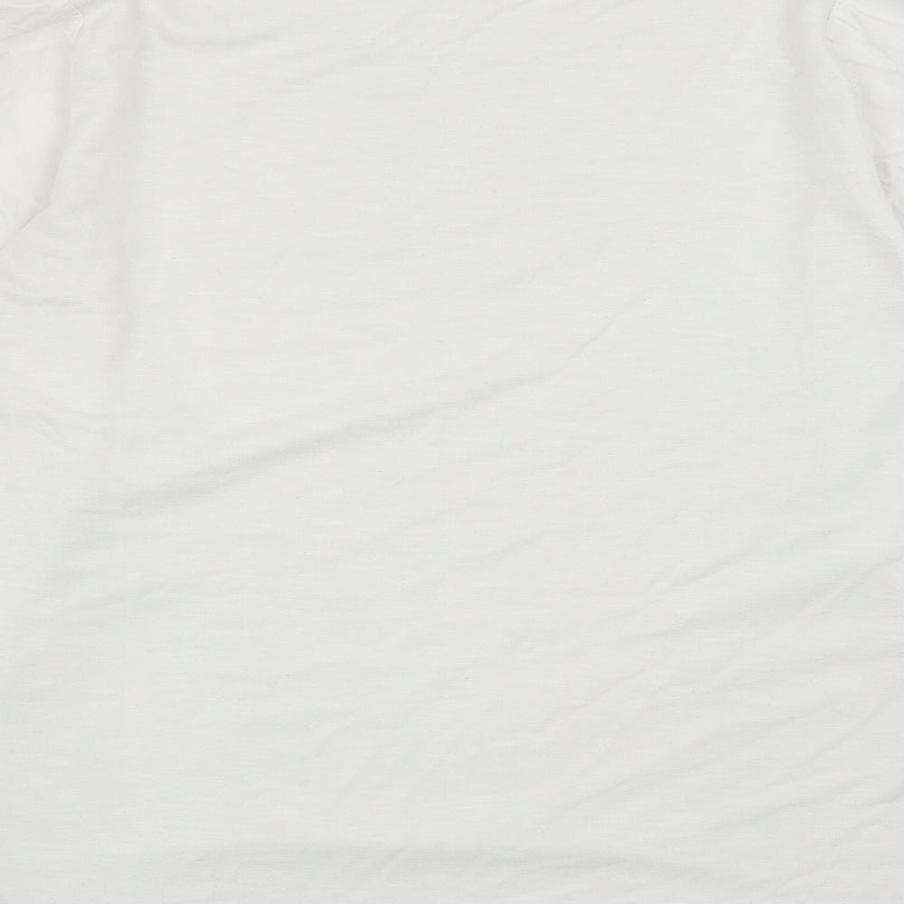 Very Womens White Polyester Pullover Sweatshirt Size 12 Pullover