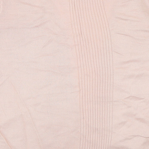 BHS Womens Pink V-Neck Acrylic Cardigan Jumper Size 12