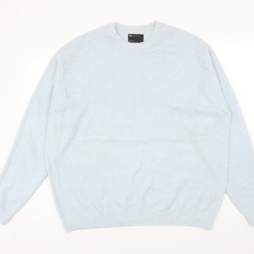 ASOS Womens Blue Round Neck Nylon Pullover Jumper Size S