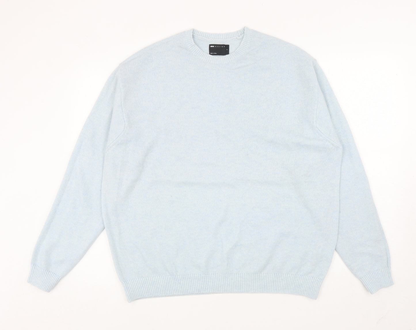 ASOS Womens Blue Round Neck Nylon Pullover Jumper Size S
