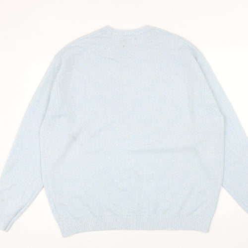 ASOS Womens Blue Round Neck Nylon Pullover Jumper Size S