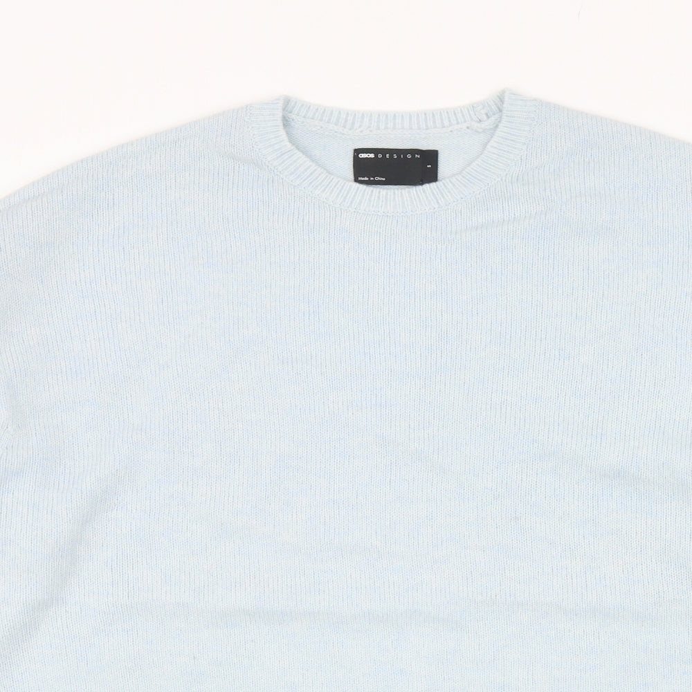 ASOS Womens Blue Round Neck Nylon Pullover Jumper Size S