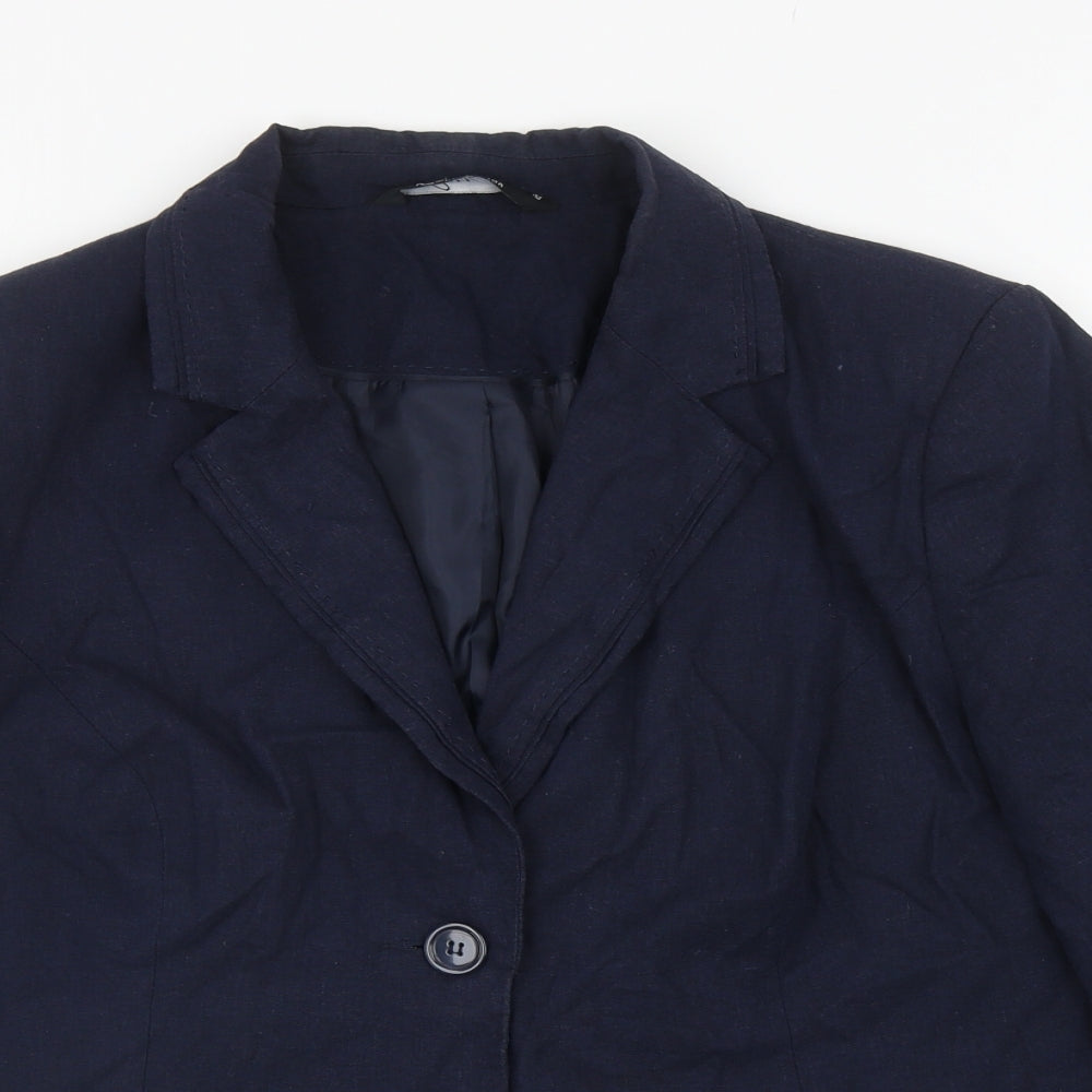 Bonmarché Womens Blue Jacket Blazer Size 18 Button