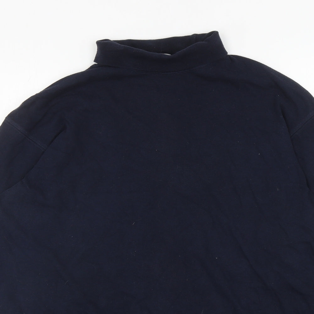 Marks and Spencer Mens Blue Cotton Pullover Sweatshirt Size L