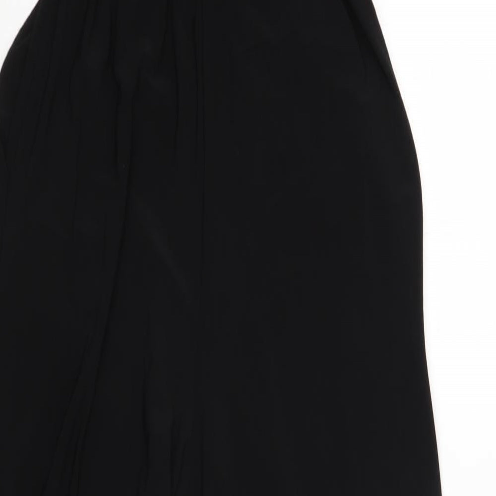 Marks and Spencer Womens Black Polyester Jumpsuit One-Piece Size 12 L27 in Zip